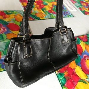Fossil black genuine leather bag